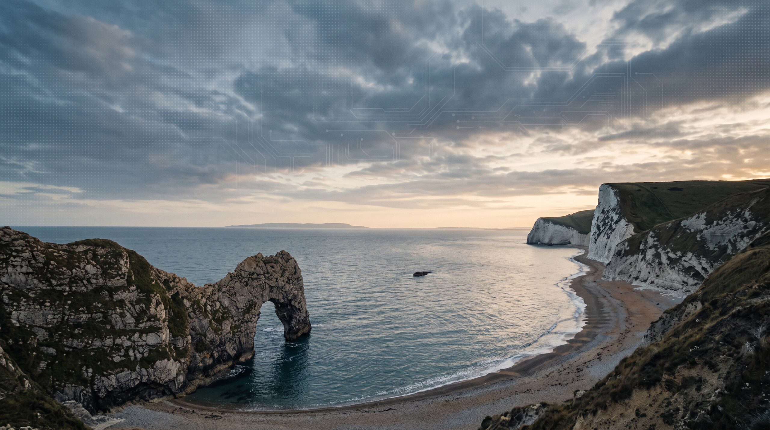 AI training for Mac users in Dorset — coastline hero image